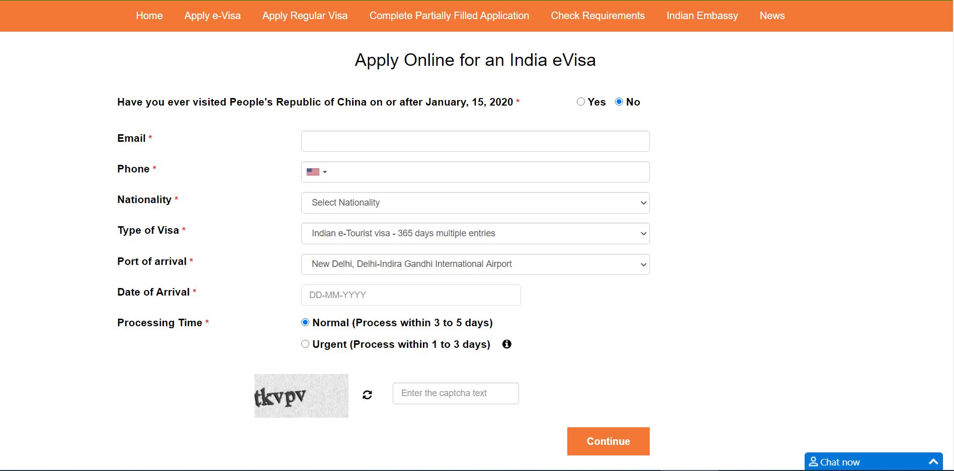 apply online for an India evisa