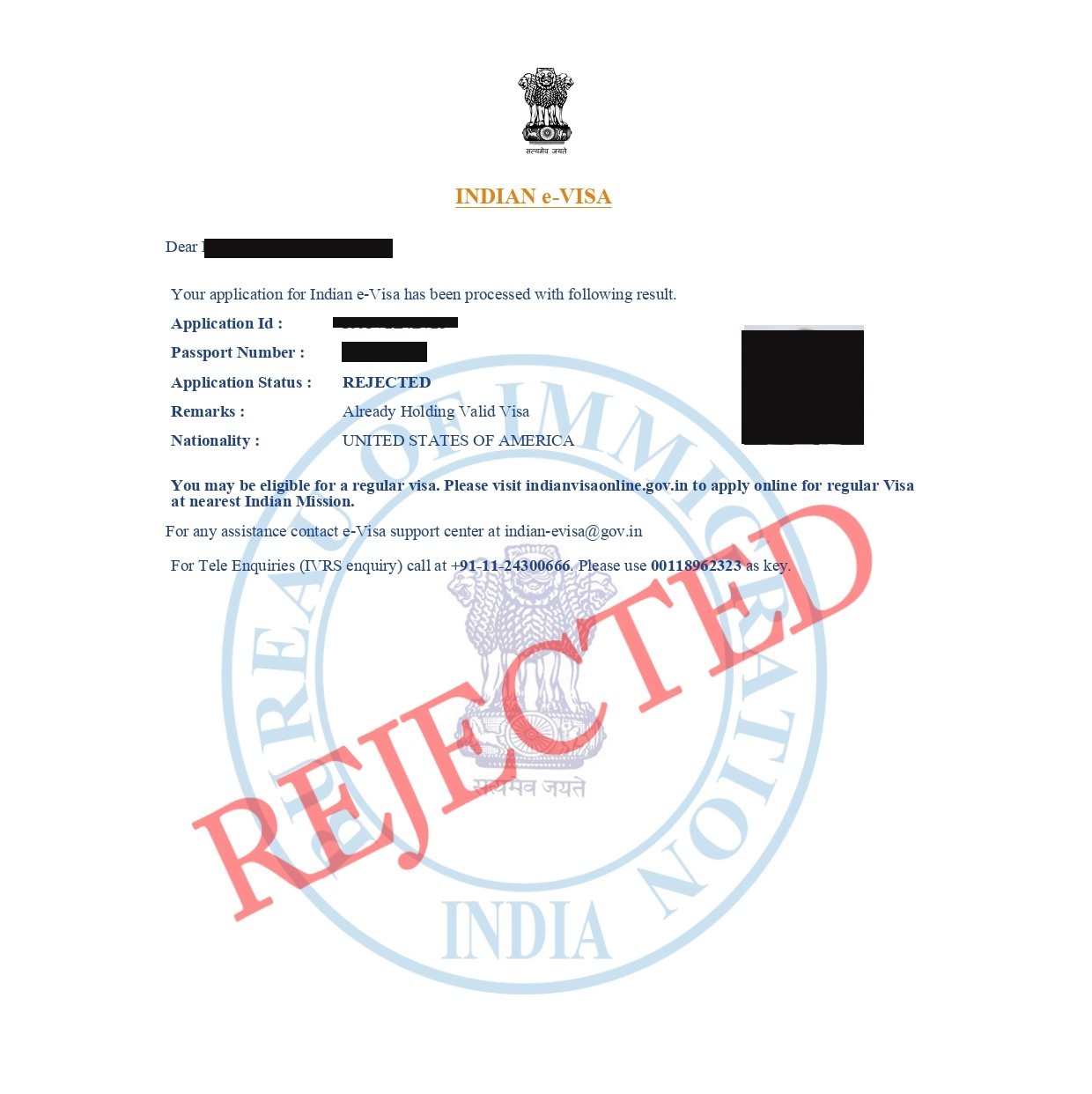 Reasons for Indian e-Visa rejection and useful tips to avoid them
